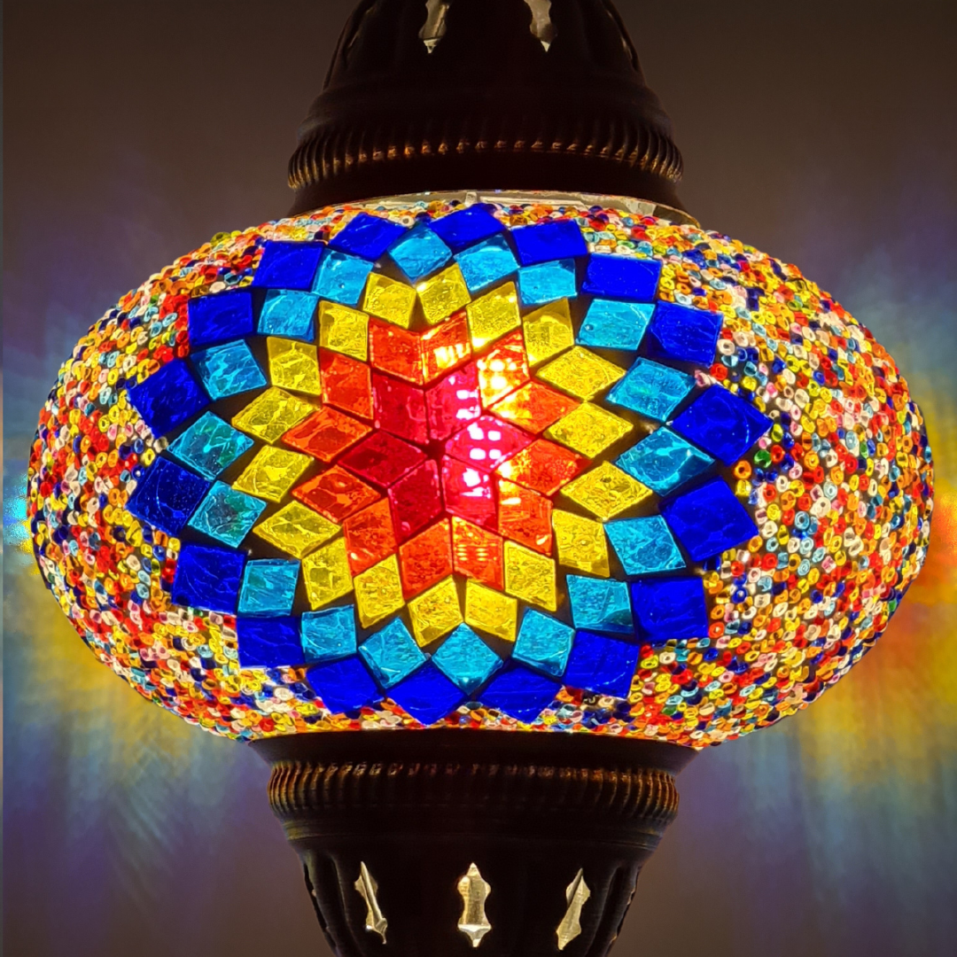 Wall Lamp Scone Base Mosaic Turkish Lamp - Medium Glass