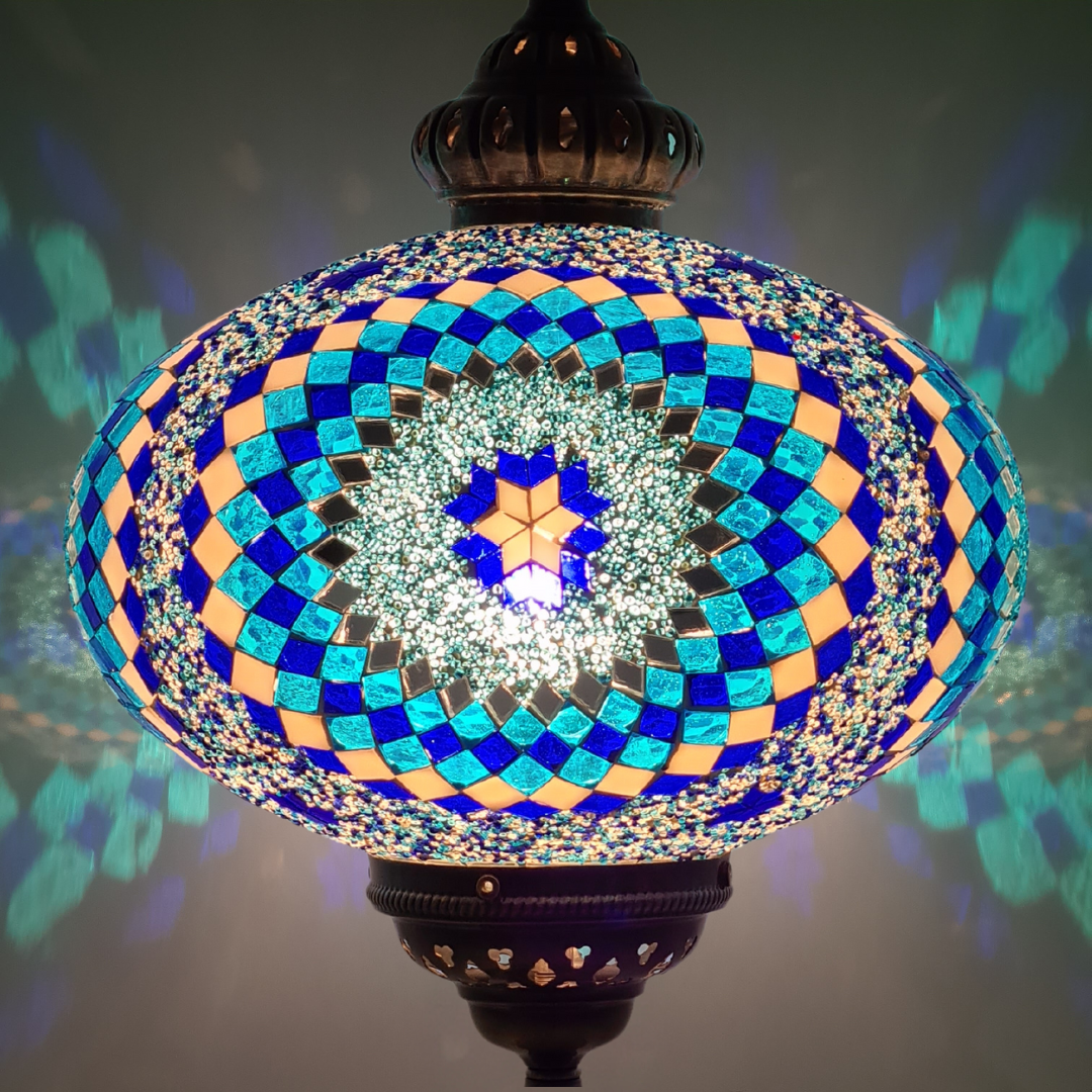 XLarge Ceiling Lamp Turkish Mosaic Glass