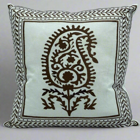 cotton embroidered cushion cover