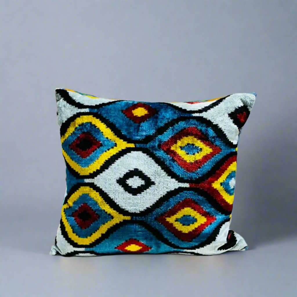 IKAT Cotton Back Cushion Cover 40x40 CM - Colorful Seeds