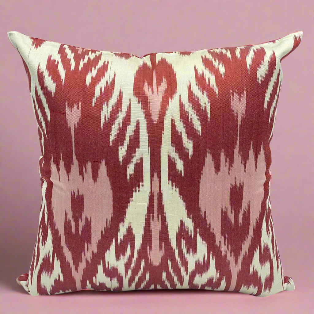 silk cushion cover ikat silk mulberry silk pillow accent pillow lumina eligma home