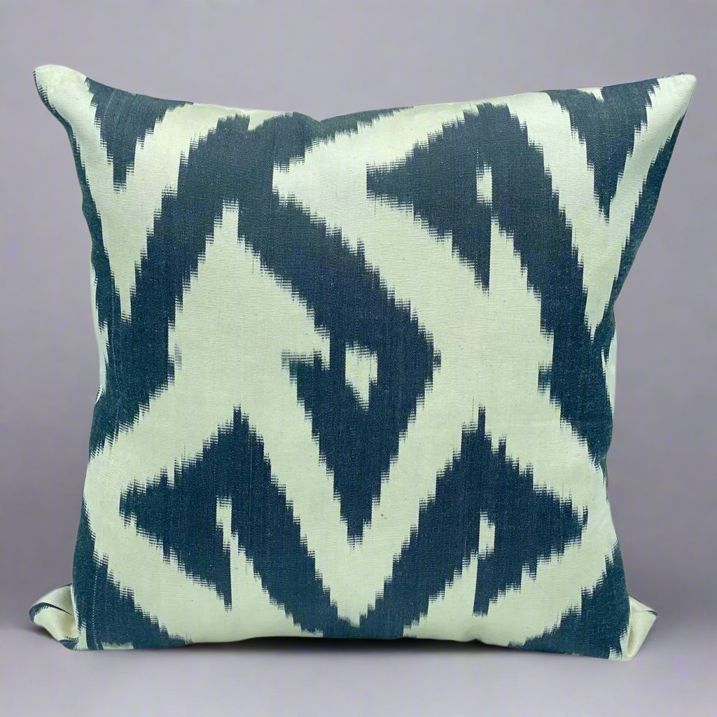 silk pillow boho ikat funky pillow accent pillow 