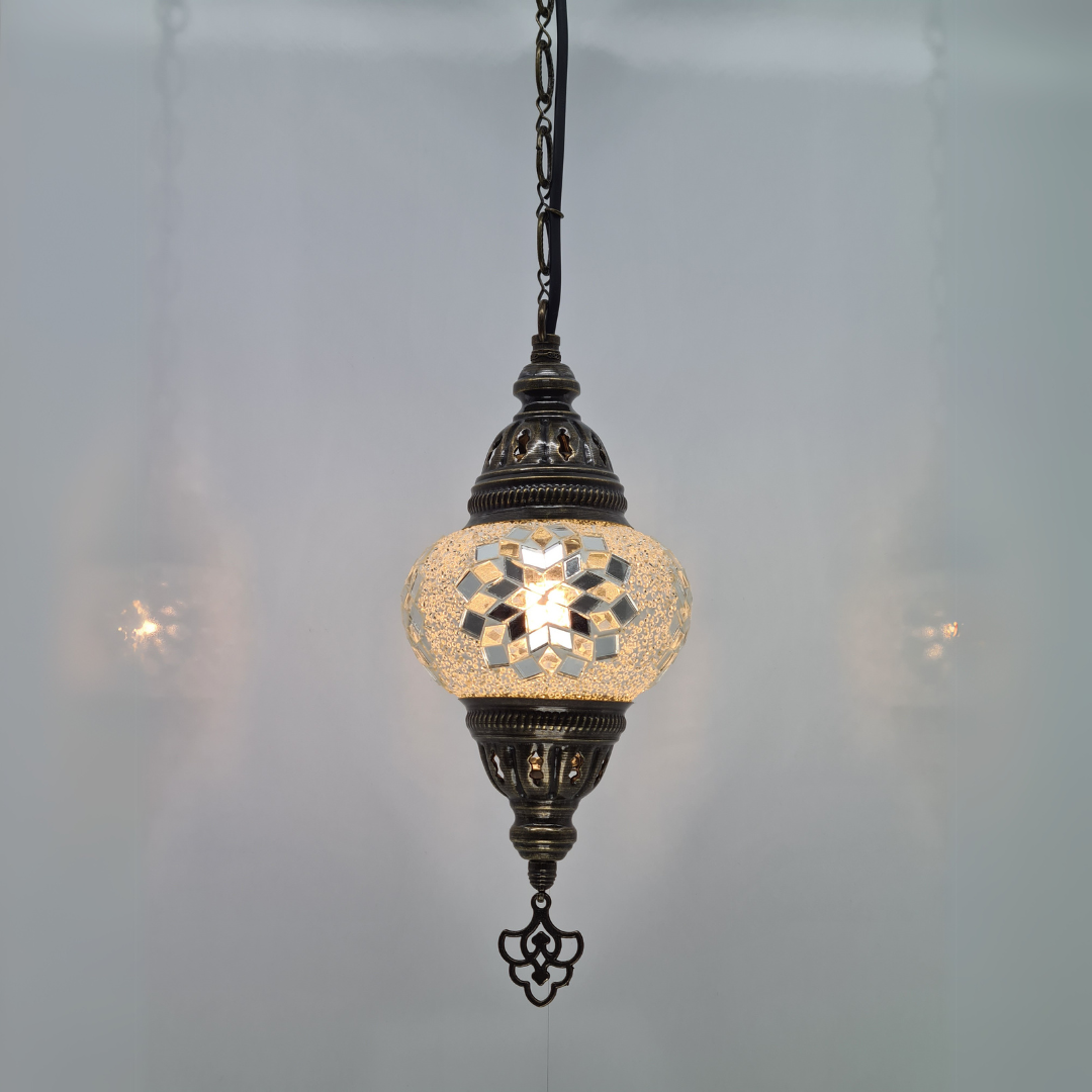 Small Ceiling Lamp - Hanging Mosaic Turkish Lamp