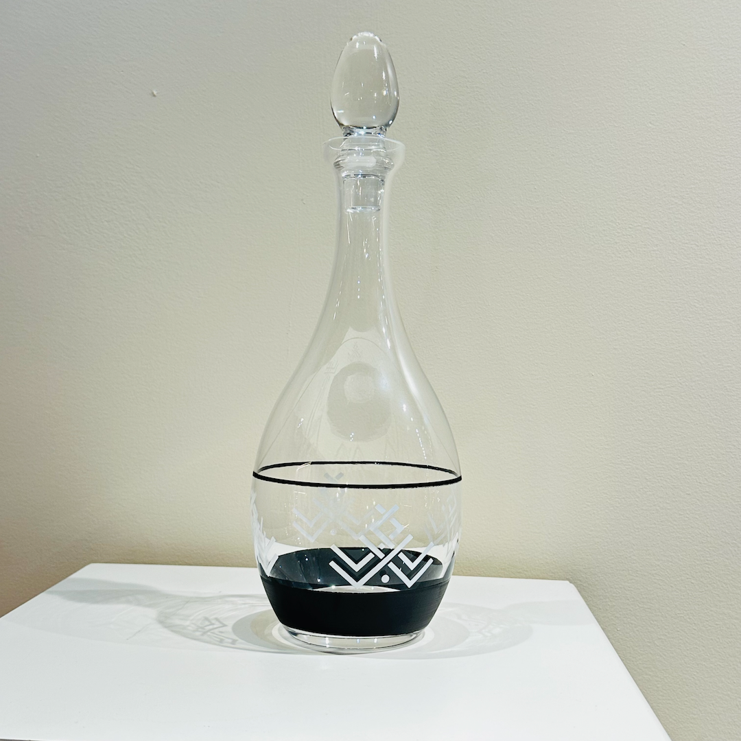 Hand Painted Glassware - Wine Set Black - LUMINA ELIGMA HOME