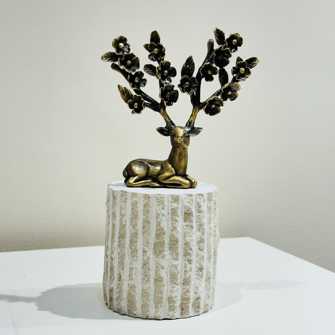 Blossoming Deer - Travertine