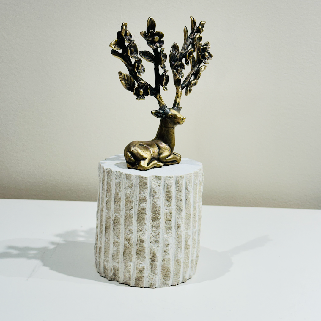 Blossoming Deer - Travertine