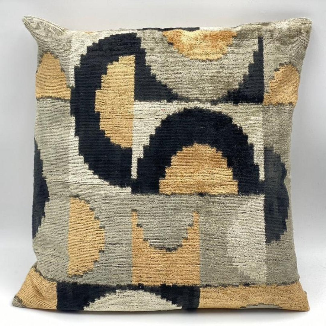 IKAT Cotton Back Pillow Cover 50x50CM - Half Circles - LUMINA ELIGMA HOME