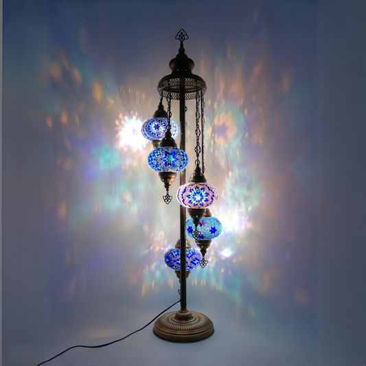 Floor Lamp 5 Globes - Medium Mosaics