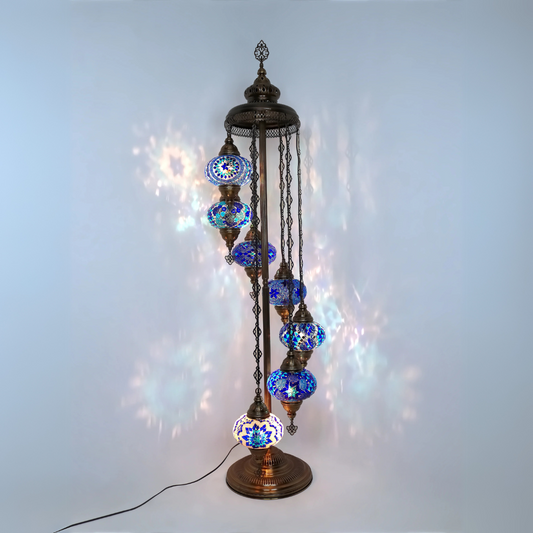 Floor Lamp 7 Globes - Medium Mosaics