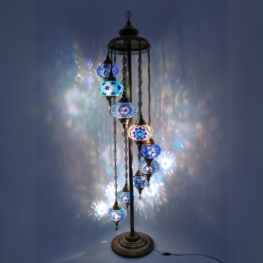 Floor Lamp 9 Globes - Medium Mosaics