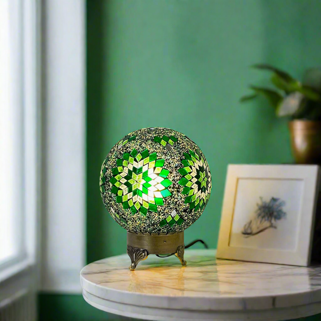 Mosaic Round Table Lamp - 20 CM