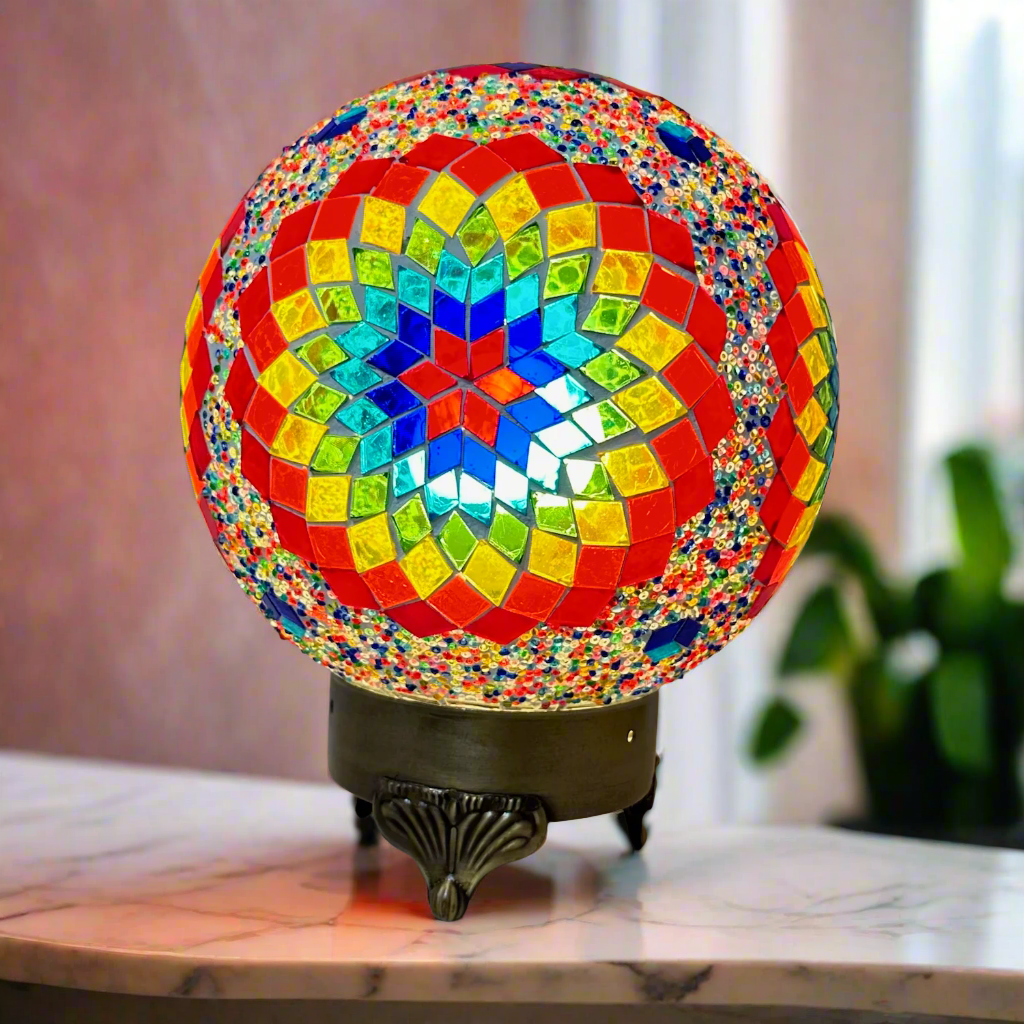 Mosaic Round Table Lamp - 20 CM