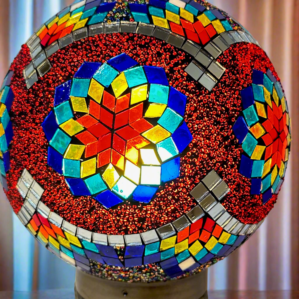 Mosaic Globe Table Lamp - 25 CM - E