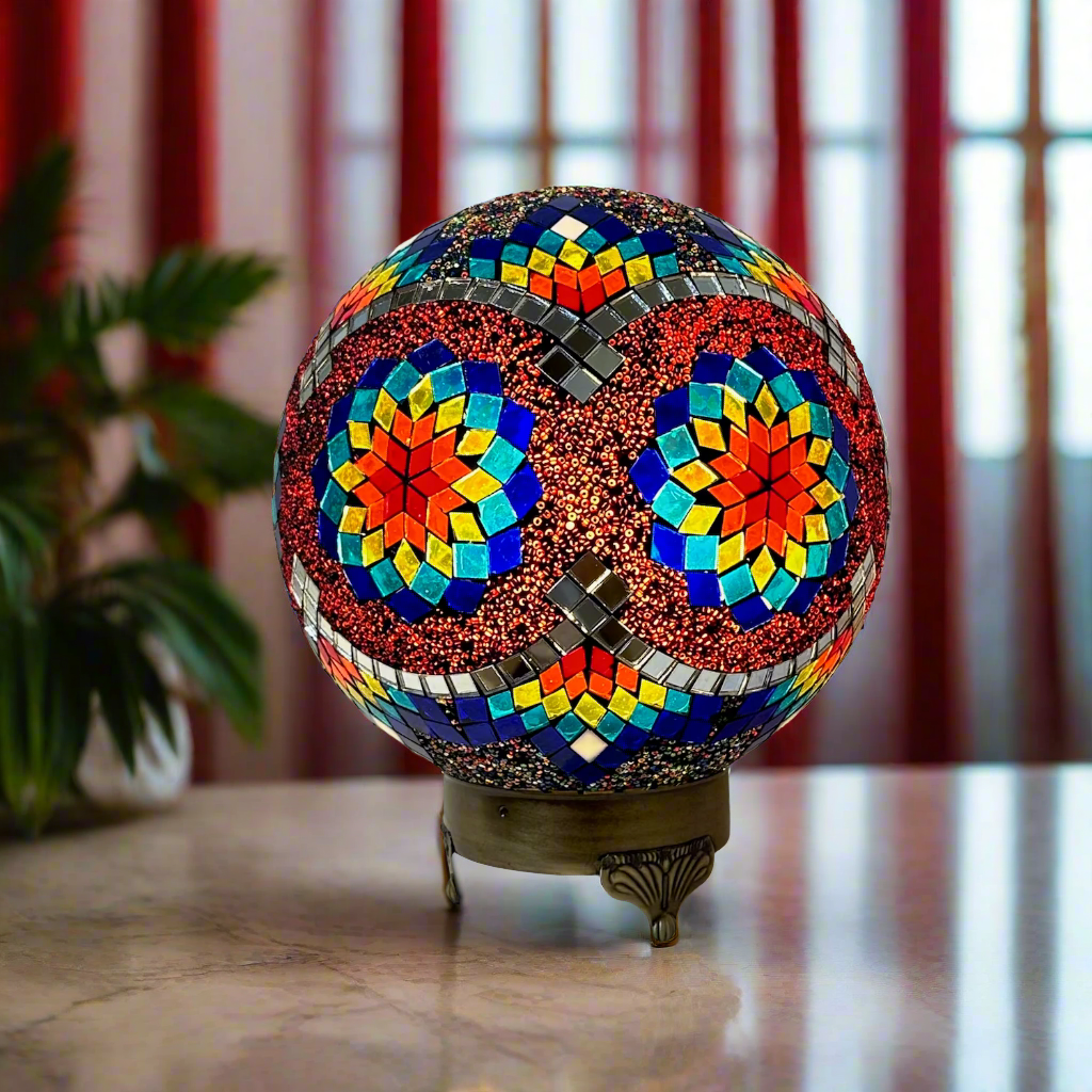 Mosaic Globe Table Lamp - 25 CM - E