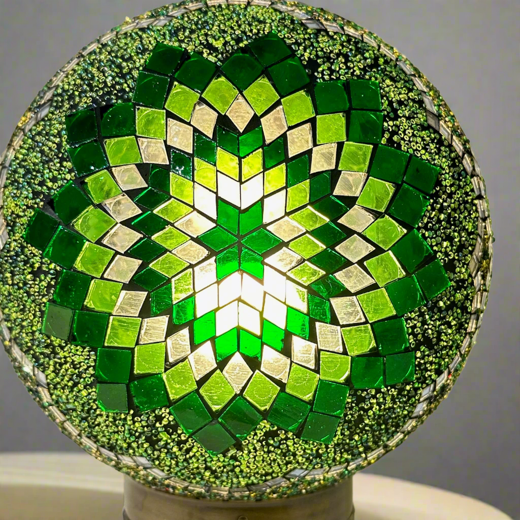 Mosaic Globe Table Lamp - 25 CM - E