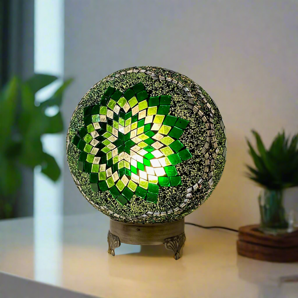 Mosaic Globe Table Lamp - 25 CM - E