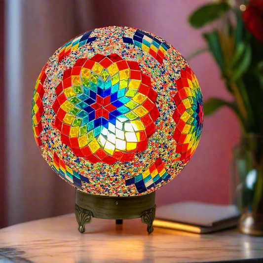 Mosaic Globe Table Lamp - 25 CM - E