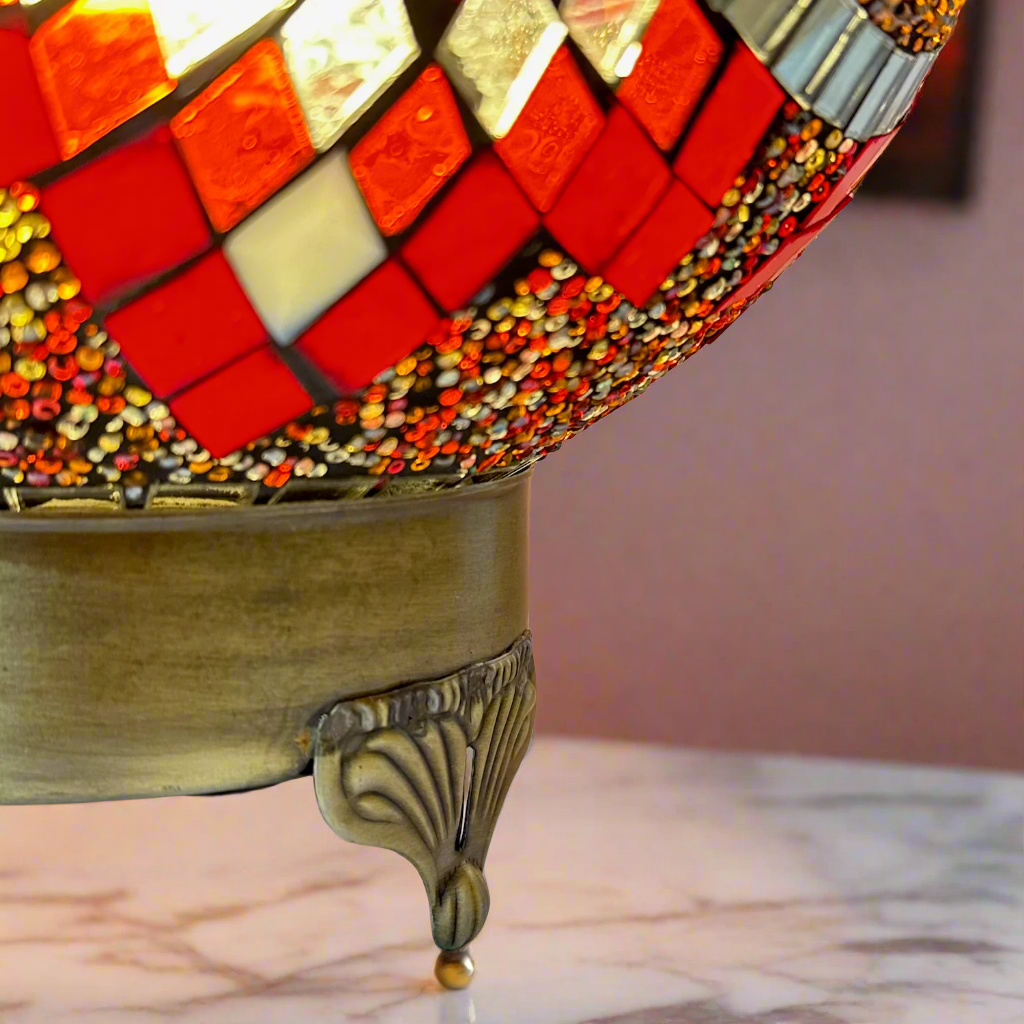 Mosaic Globe Table Lamp - 25 CM - E