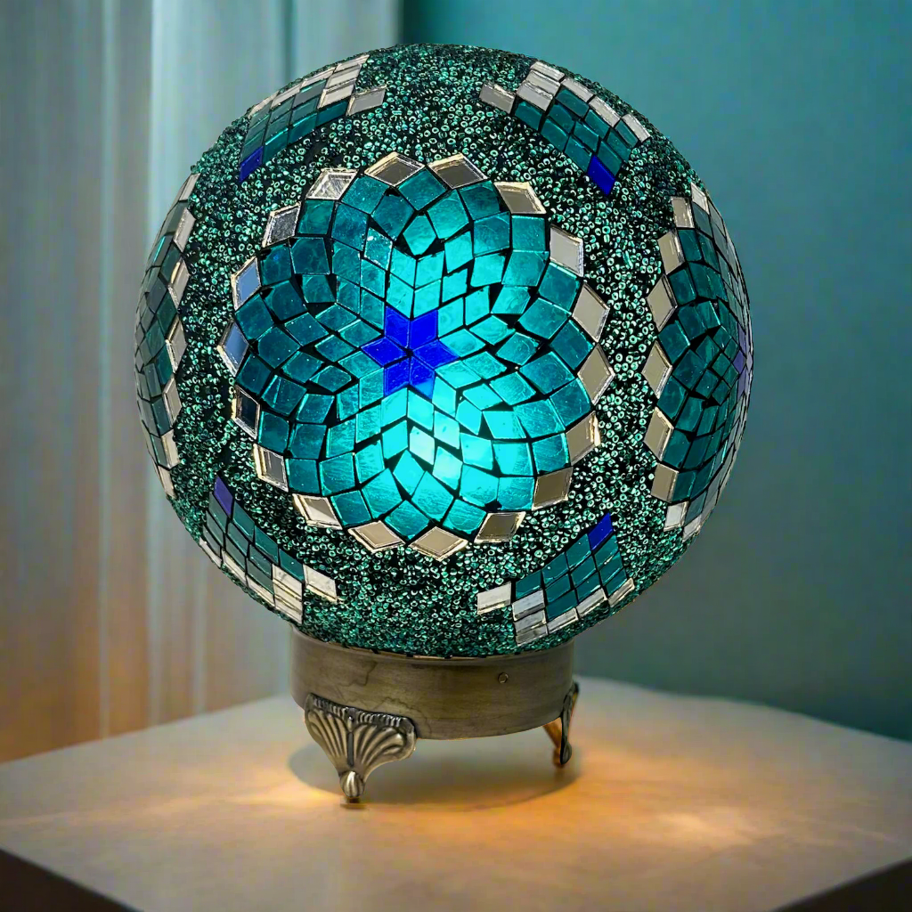 Mosaic Globe Table Lamp - 25 CM - E