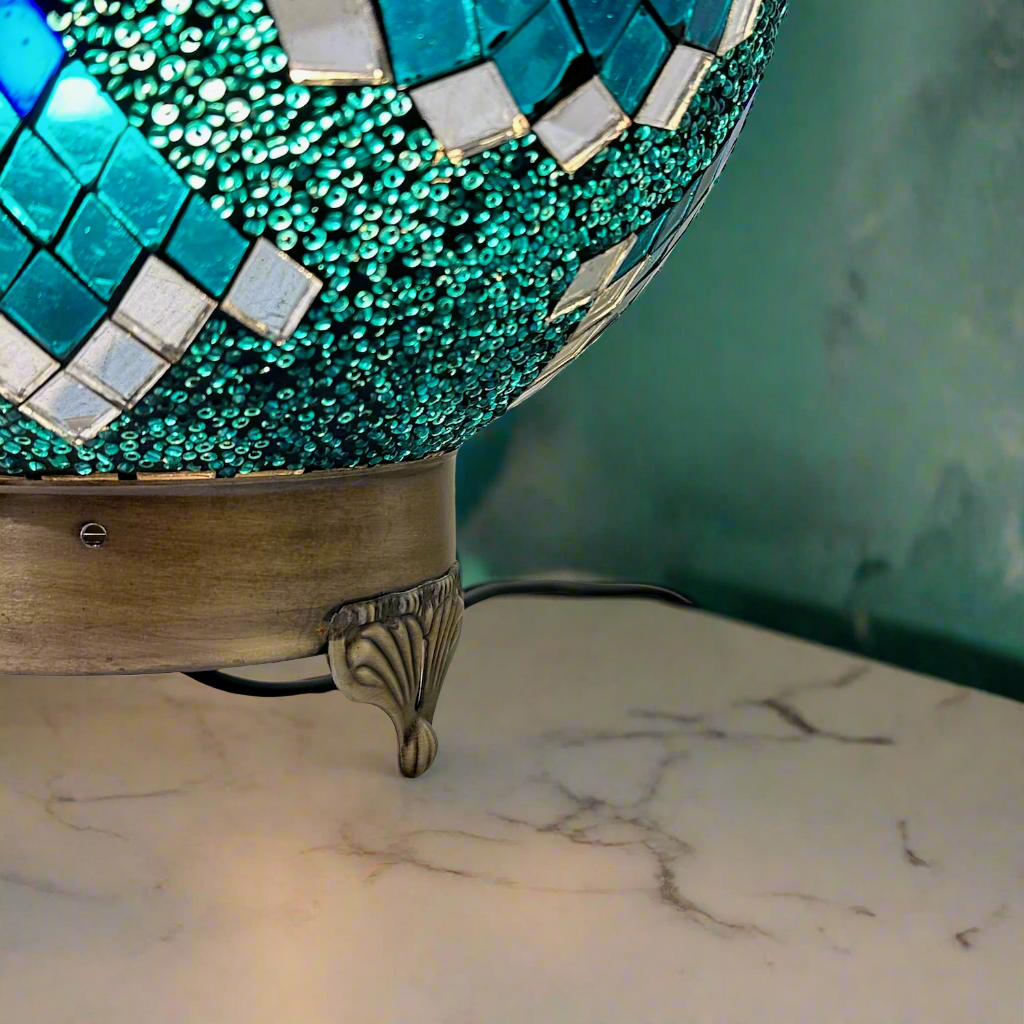 Mosaic Globe Table Lamp - 25 CM - E