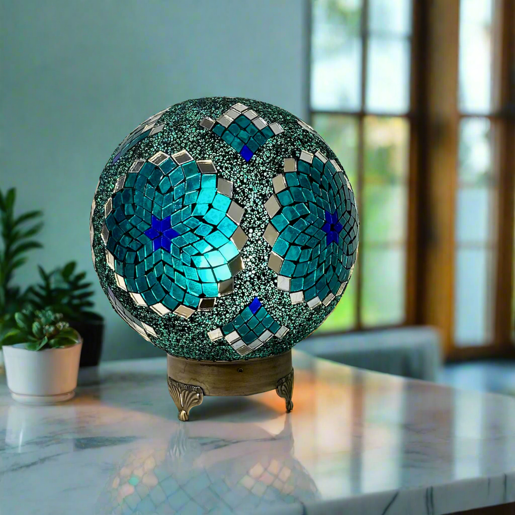 Mosaic Globe Table Lamp - 25 CM - E