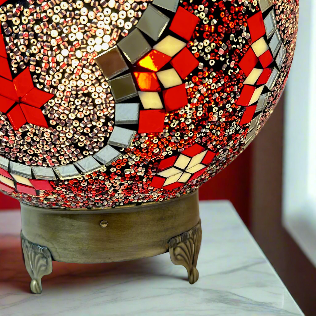 Mosaic Globe Table Lamp - 25 CM - E