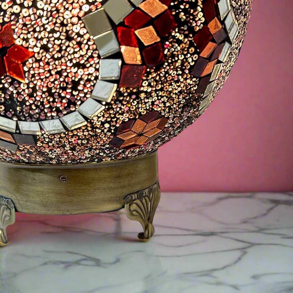 Mosaic Globe Table Lamp - 25 CM - E