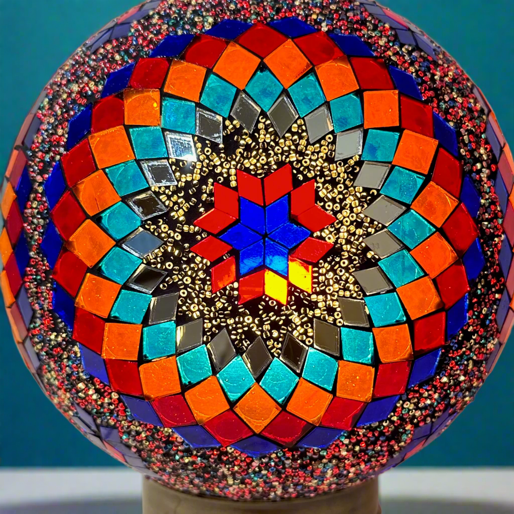 Mosaic Globe Table Lamp - 25 CM - E