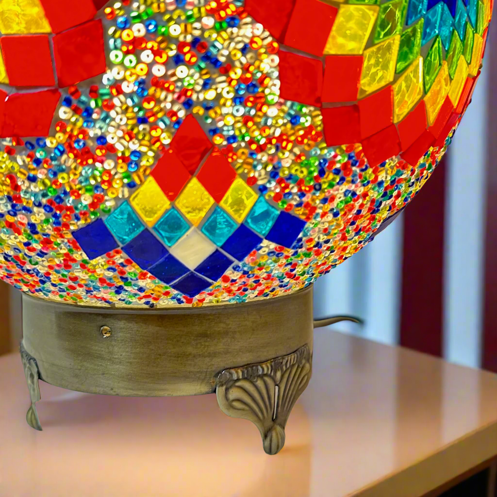 Mosaic Globe Table Lamp - 25 CM - E