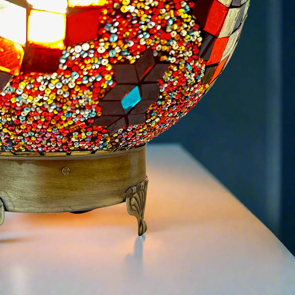 Mosaic Globe Table Lamp - 25 CM - E