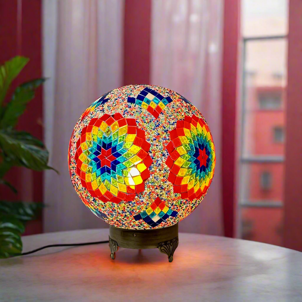 Mosaic Globe Table Lamp - 25 CM - E