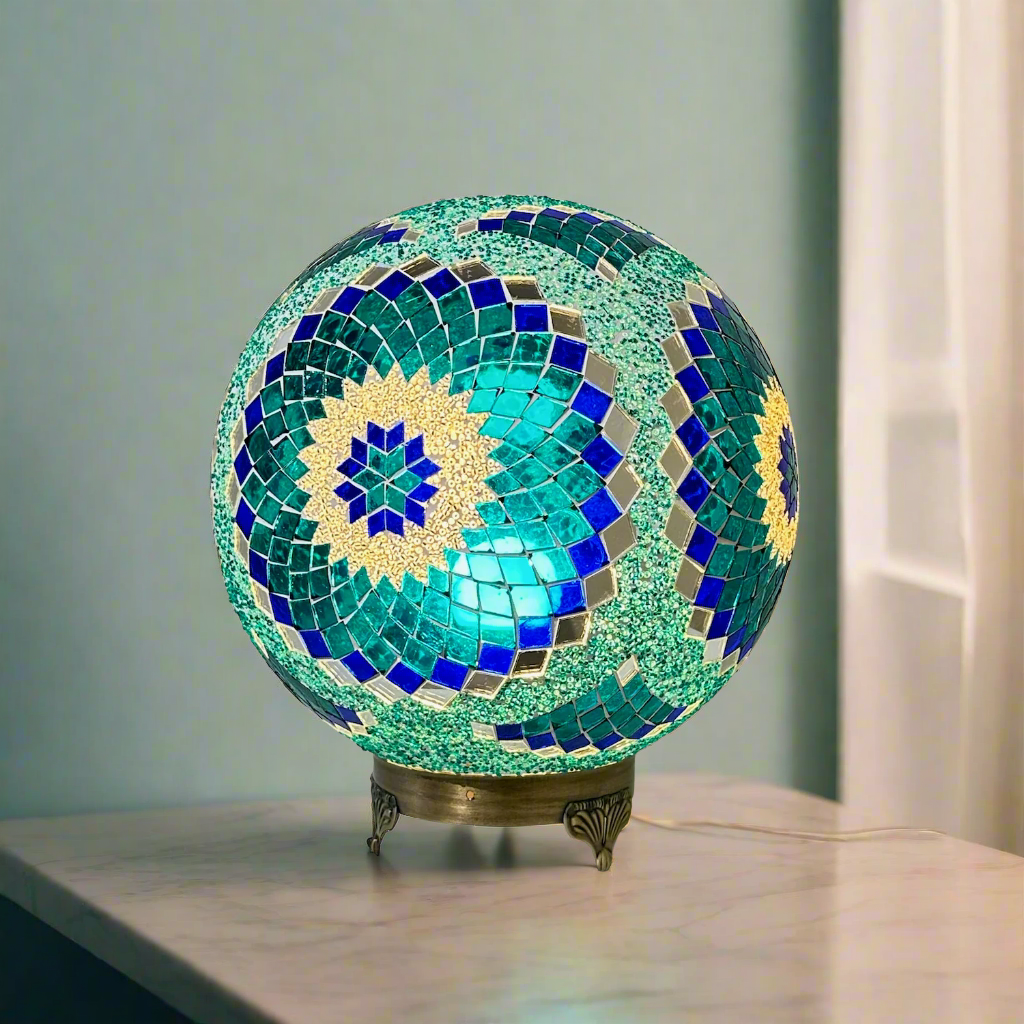 Mosaic Globe Table Lamp - 30 CM - LUMINA ELIGMA HOME