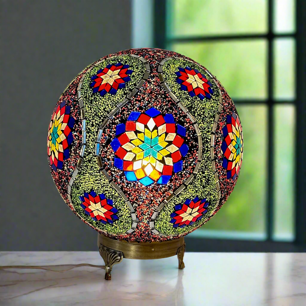 Mosaic Globe Table Lamp - 30 CM - LUMINA ELIGMA HOME