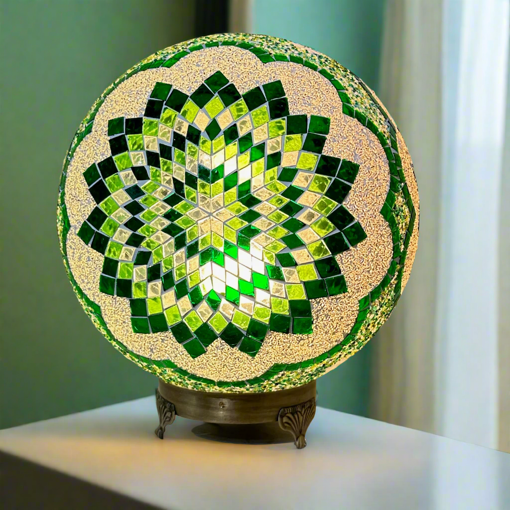 Mosaic Globe Table Lamp - 30 CM - LUMINA ELIGMA HOME