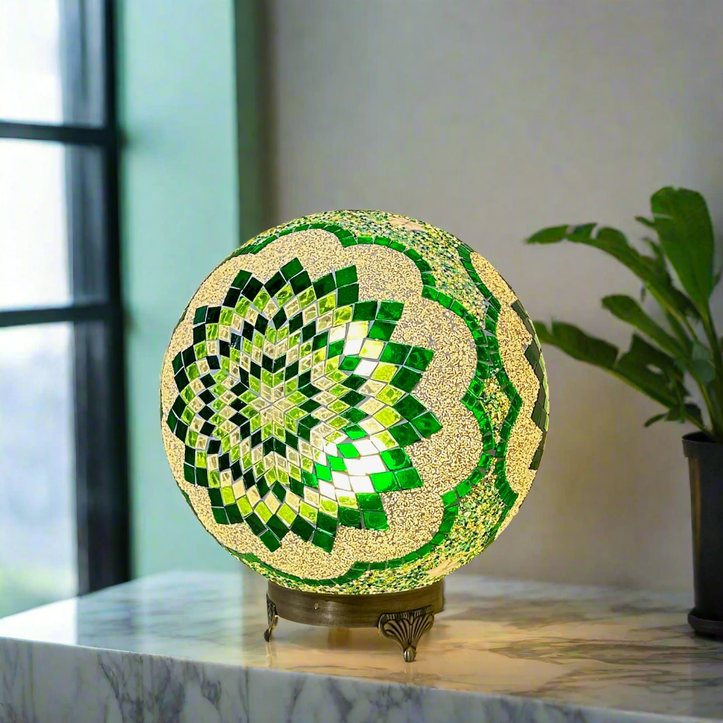 Mosaic Globe Table Lamp - 30 CM - LUMINA ELIGMA HOME