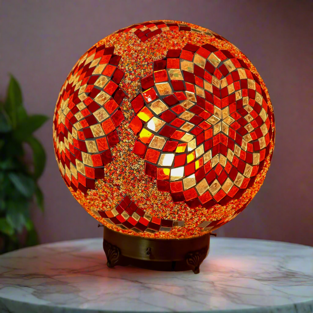 Mosaic Globe Table Lamp - 35 CM