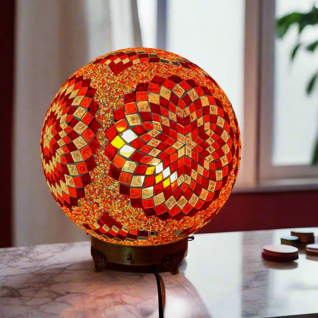 Mosaic Globe Table Lamp - 35 CM