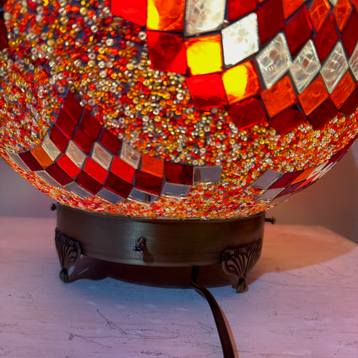 Mosaic Globe Table Lamp - 35 CM