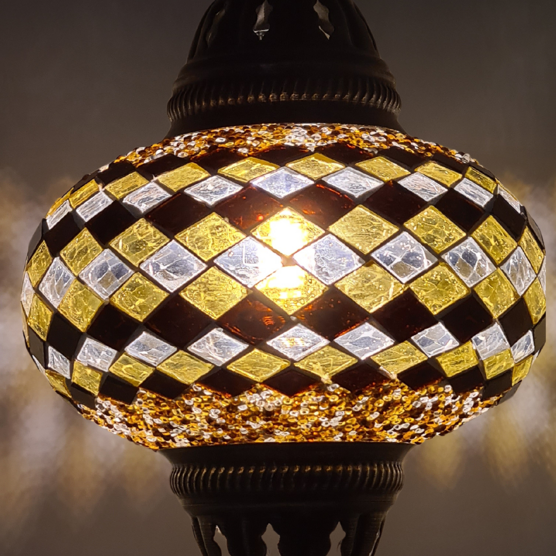 Wall Lamp Scone Base Mosaic Turkish Lamp - Medium Glass