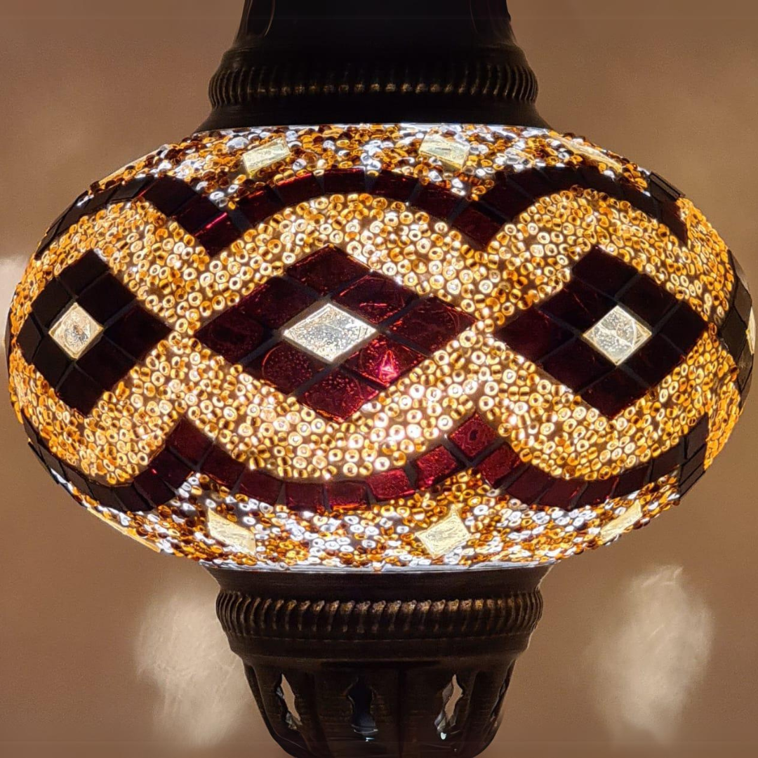 Wall Lamp Scone Base Mosaic Turkish Lamp - Medium Glass