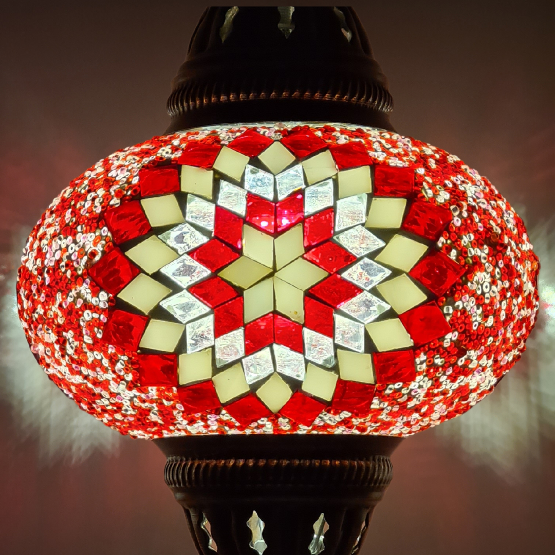 Wall Lamp Scone Base Mosaic Turkish Lamp - Medium Glass