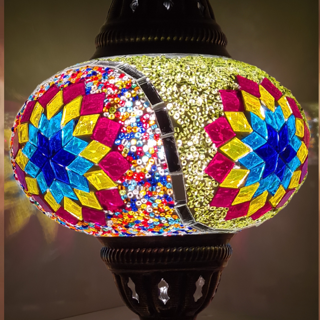 Wall Lamp Scone Base Mosaic Turkish Lamp - Medium Glass