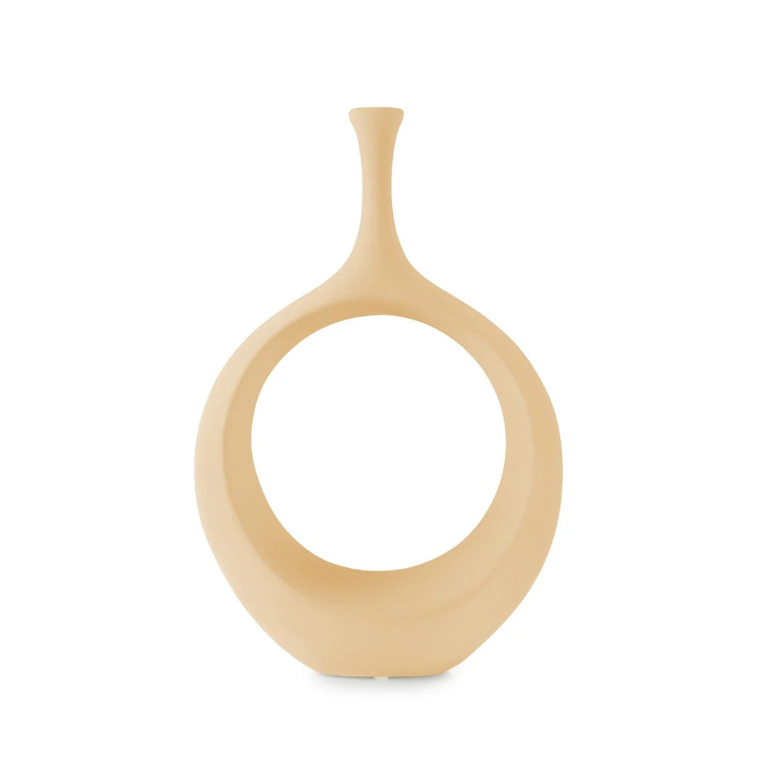 Hitit Big Hollowed Vase - Textured Ceramic - LUMINA ELIGMA HOME
