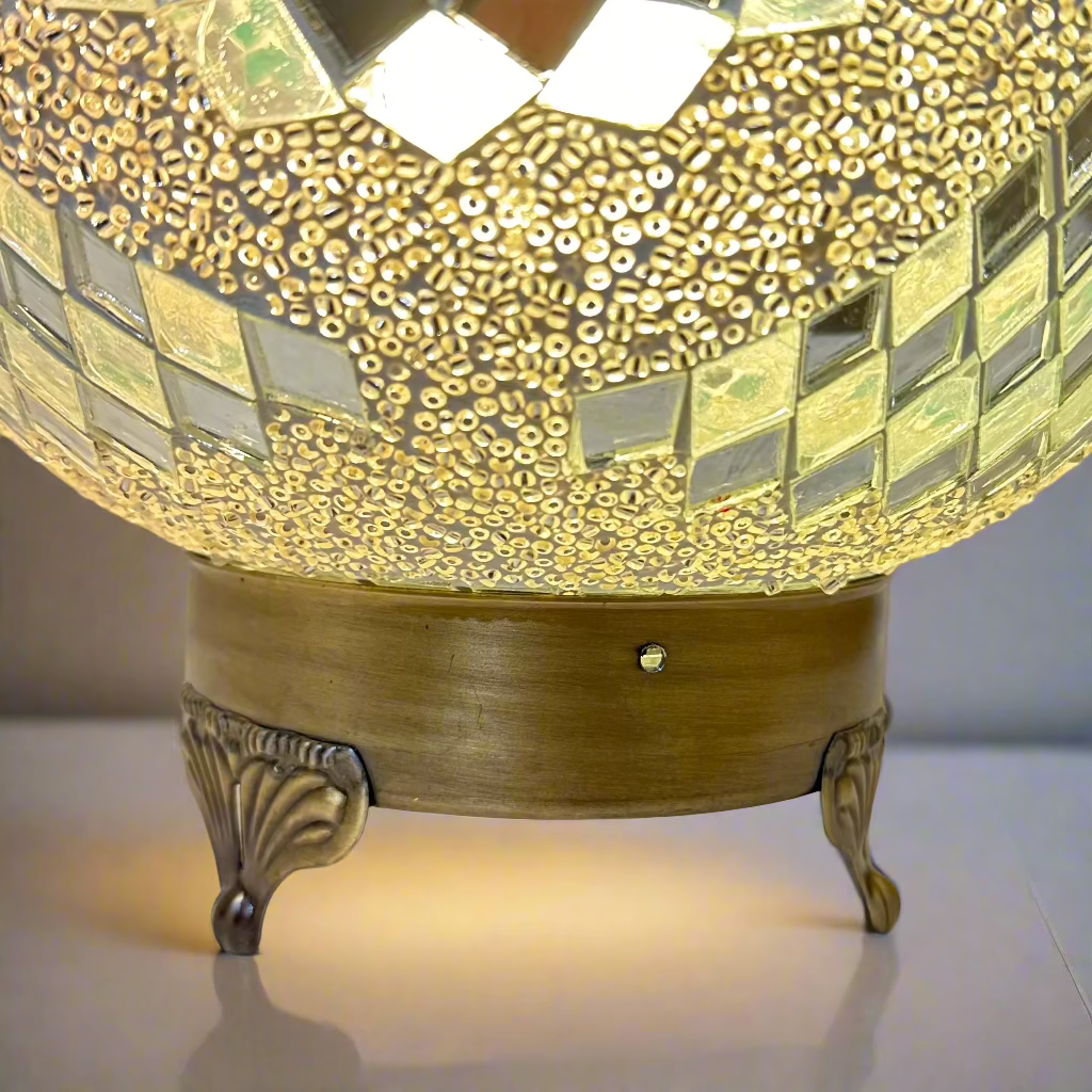 Mosaic Egg Shaped Table Lamp - 25 CM