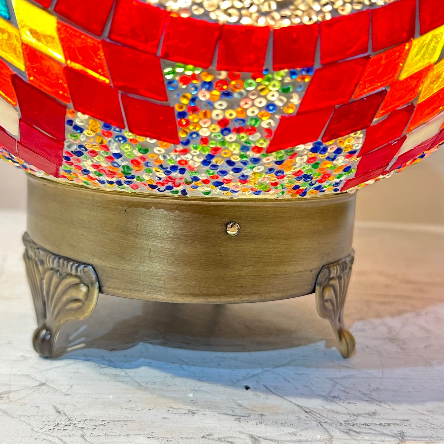 Mosaic Egg Shaped Table Lamp - 25 CM