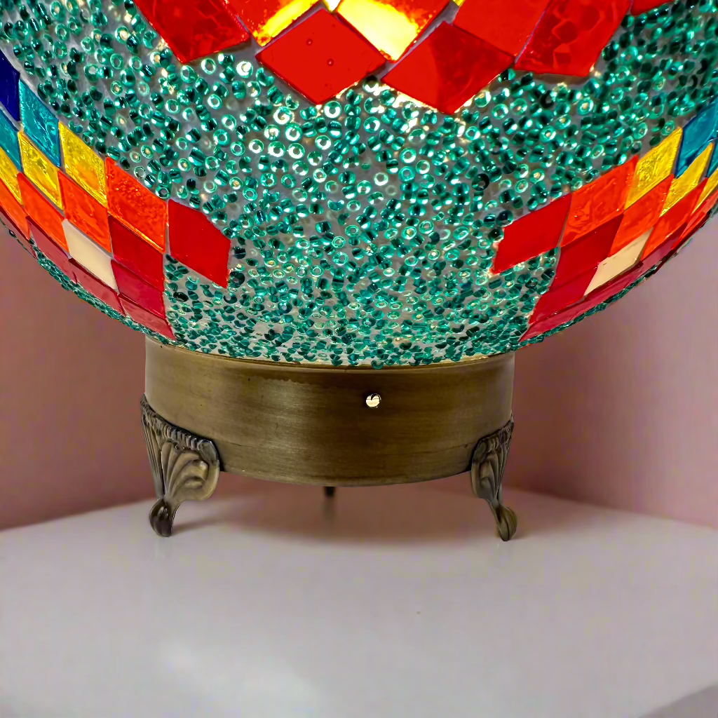 Mosaic Egg Shaped Table Lamp - 25 CM