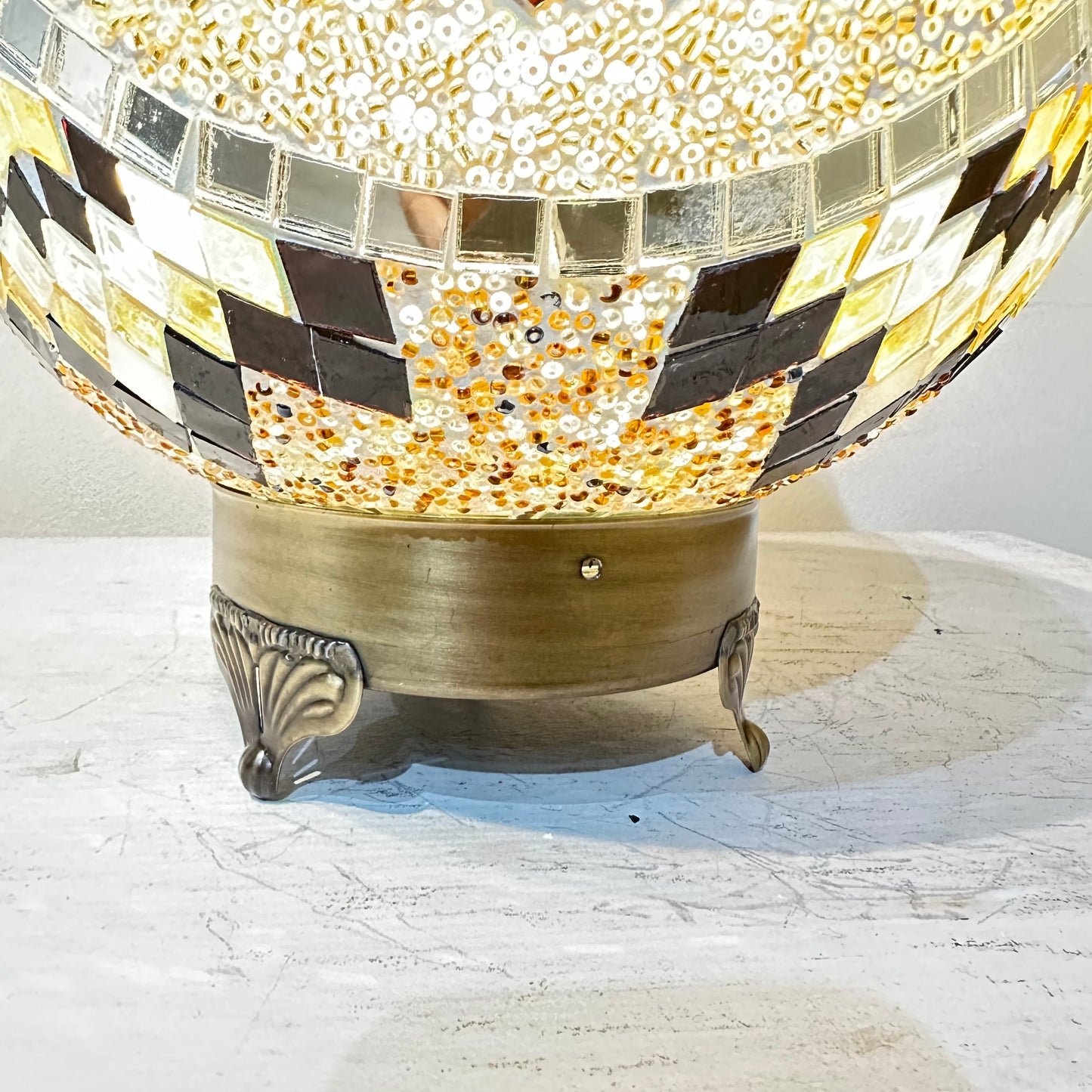 Mosaic Egg Shaped Table Lamp - 25 CM