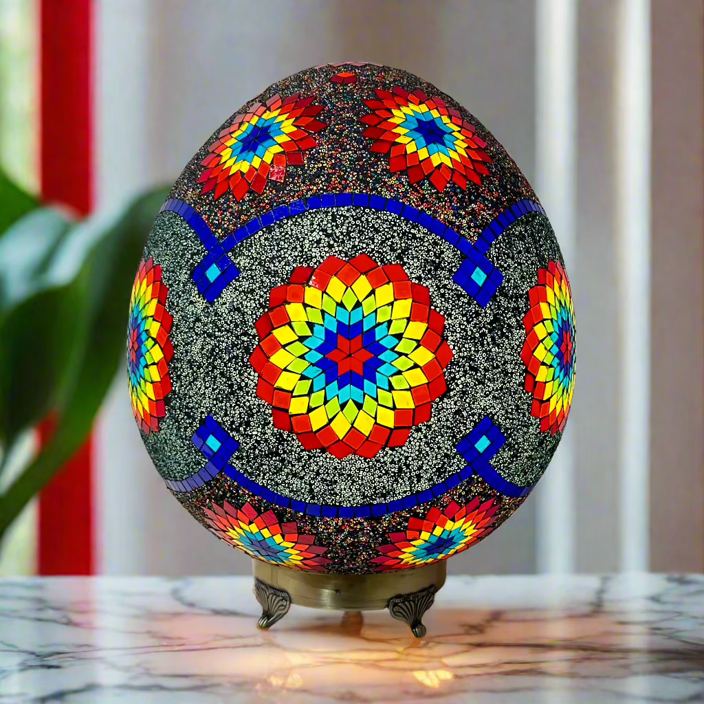 Mosaic Egg Shaped Table Lamp - 40 CM