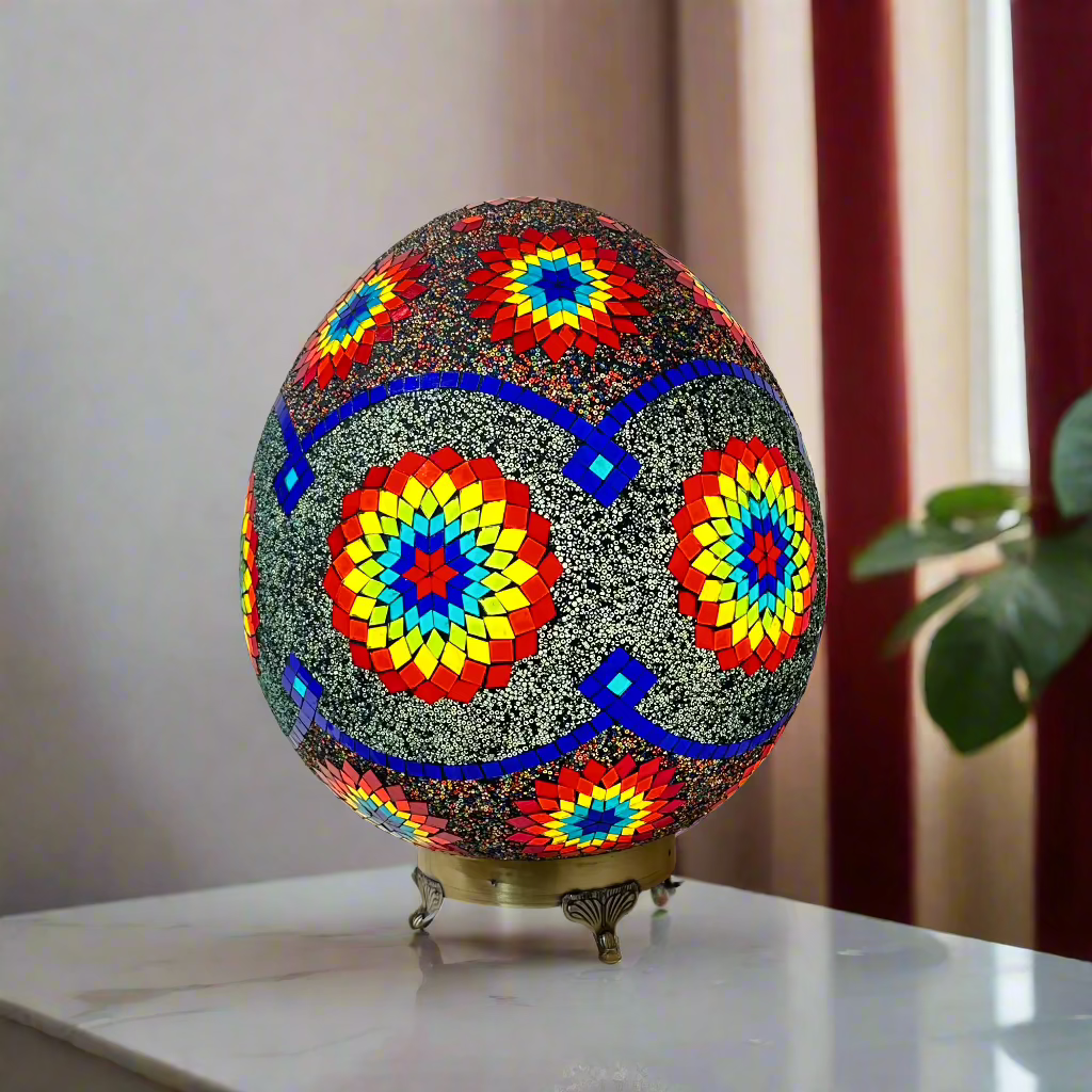 Mosaic Egg Shaped Table Lamp - 40 CM