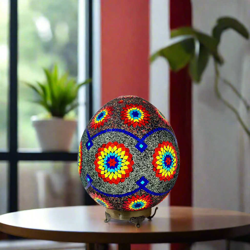 Mosaic Egg Shaped Table Lamp - 40 CM